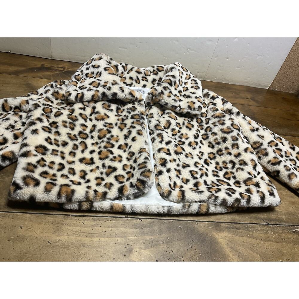 36point5 Leopard Faux Fur Jacket Women's Size Large - Picture 6 of 12